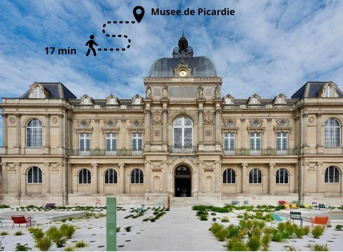 L Amiens Haussmann-Gare-Hortillonnages-Centre-Ville-Wifi Exterior foto